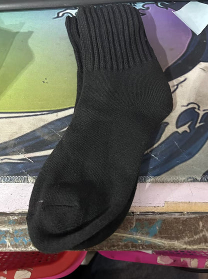 Ins Knitted Socks Winter Warm Thickened Solid Loop Socks Men null Black Free Size