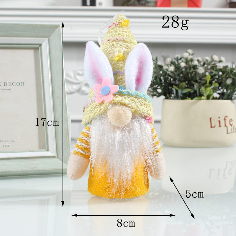 Lovely Easter Faceless Gnome Toy Holiday Party Table Decoration Home Holidays DealSniper.net Yellow