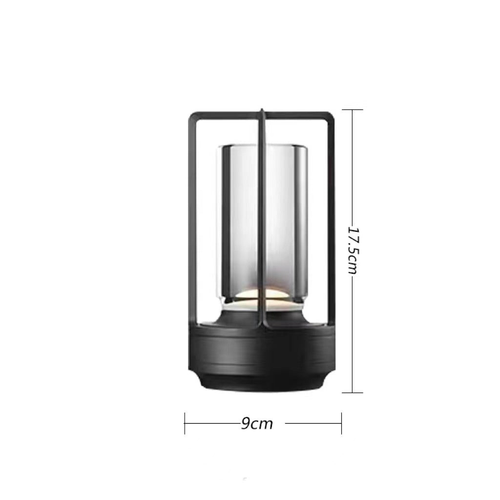 Removable USB Rechargeable Touch Bar Modern Table Lamp House BlenderJuice.com CJ Black Touch