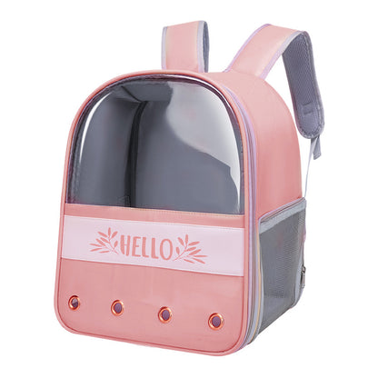 Colorblock English Macaron Backpack For Pets Pets dealsniper-net Pink