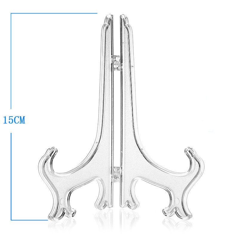 Household Simple Transparent Plastic Folding Hanging Tray Rack