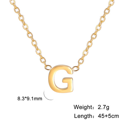 Fashion Alphabet Stainless Steel Necklace Jewelry dealsniper-net G