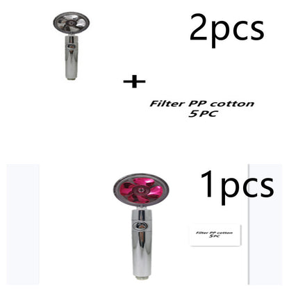Propeller Driven Shower Head With Stop Button And Cotton Filter House DealSniper.net 14set