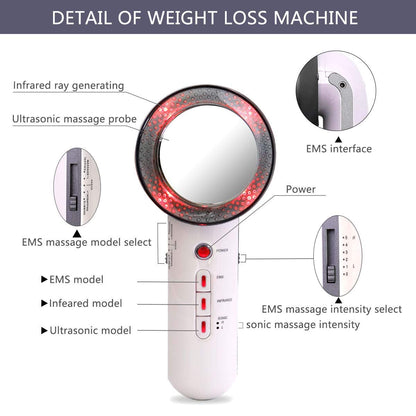 3 in 1 Body Slimming Ultrasound Cavitation Infrared Fat Burner Galvanic Infrared Ultrasonic Therapy