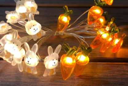 Shaped Carrot Bunny Lamp String Easter Holidays DealSniper.net Carrot Rabbit Combo