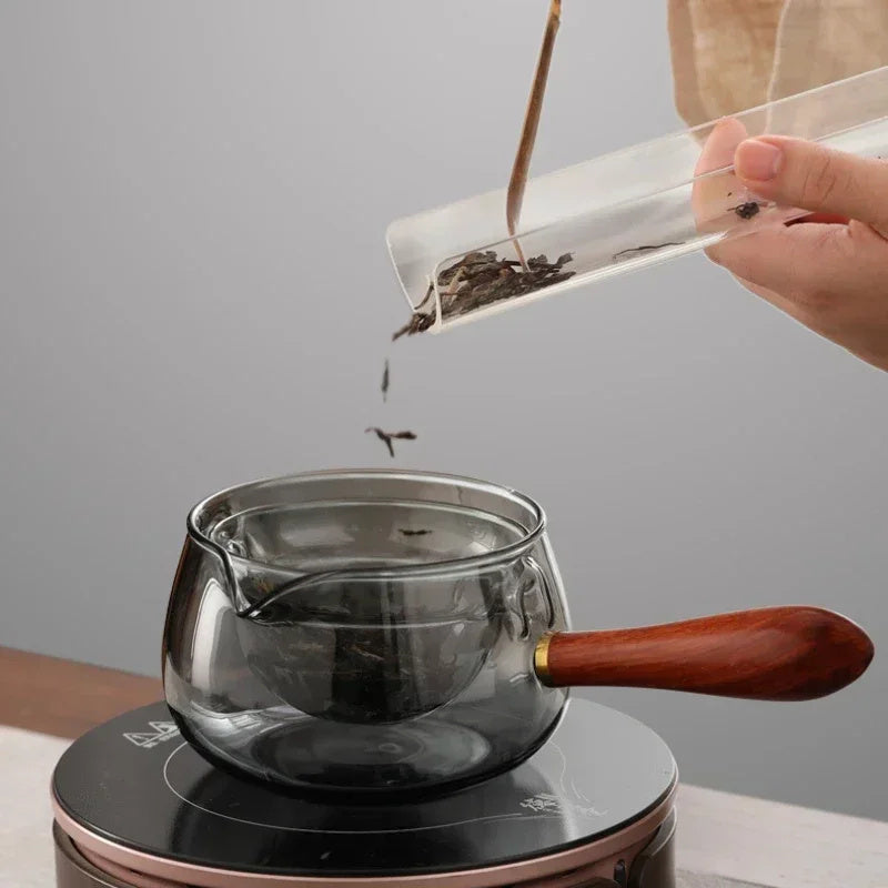 Semi-automatic Tea Making With Infuser And Wooden Handle Kitchen dealsniper-net