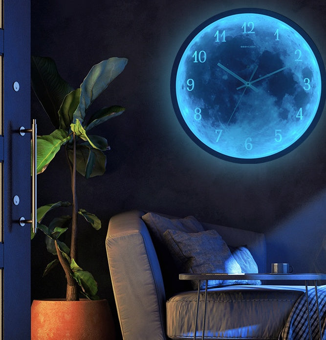 12-inch Wall Clock For Home Decoration Blue Moon Decor Home Decor dealsniper-net