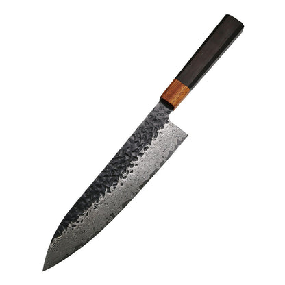 Hammered And Forged Damascus Stainless Steel Kitchen Knife Kitchen dealsniper-net Chefs Knife