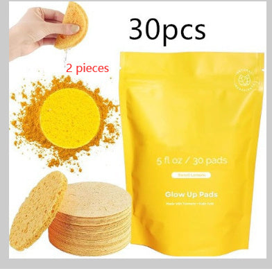 Turmeric Cleansing Pad Compressed Turmeric Kojic Acid Beauty dealsniper-net Yellow 30pcs2 pieces