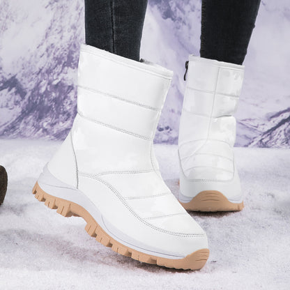 Winter Snow Boots For Women Outdoor Thickened High-top Plus Velvet Shoes Fashion Platform Ankle Boots Keep Warm Plush Shoes Women DealSniper.net