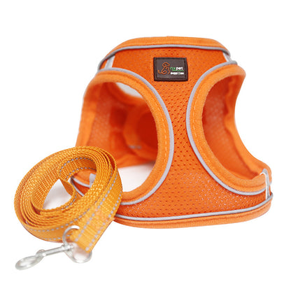 Anti-stroke Reflective Dog Chest Back Cat Leash Pets Gym From House Orange 1.5meters
