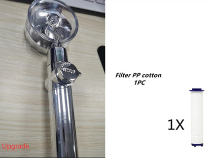 New Turbo Propeller Shower Head Water Saving High Pressure Flow