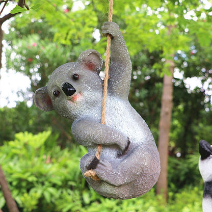 Really Climbing Rope Koala Hanging Panda Swinging In Autumn