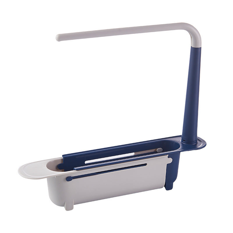 Kitchen Multifunctional Sink Shelf Rag Rack Kitchen DealSniper.net Blue