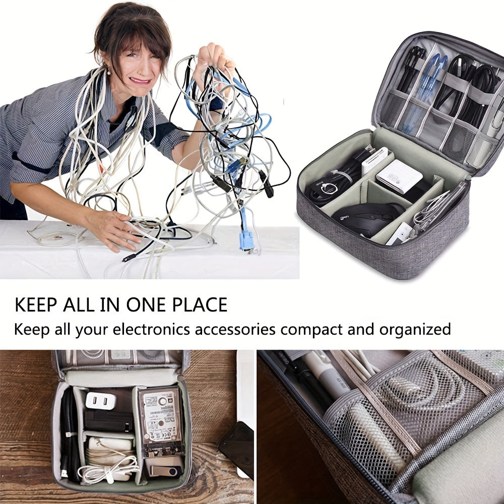 Electronics Organizer Travel Cable Organizer Bag Portable Electronic Accessories Electronics dealsniper-net