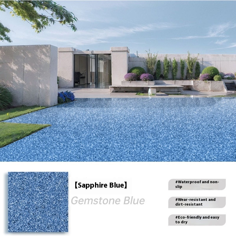 Cement Floor Paint Outdoor Wear-resistant And Anti-skid House DealSniper.net Gemstone Blue 1 Style