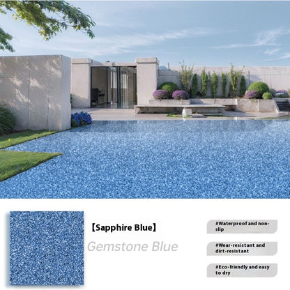 Cement Floor Paint Outdoor Wear-resistant And Anti-skid House DealSniper.net Gemstone Blue 1 Style