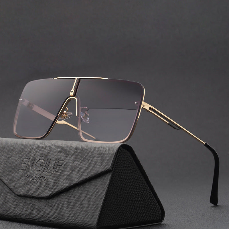 New Large-Frame Sunglasses For Men With Metal Frames Men Gym From House