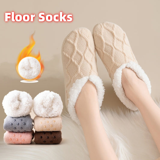 Winter Warm Short Cotton Slipper Socks Unisex Fluffy Socks Women dealsniper-net