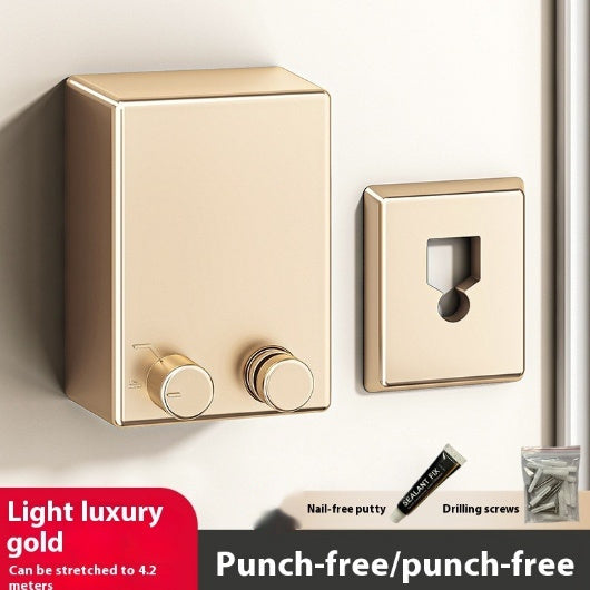 Invisible Clothesline Punch-free Balcony Wall-mounted House DealSniper.net Light Luxury Gold
