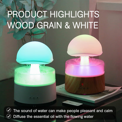 New Rain Cloud Humidifier Aromatherapy Machine Air Humidifier House dealsniper-net White USB