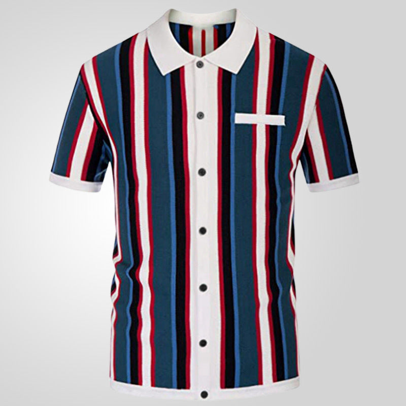 Men's Clothing Summer Cardigan T-Shirt Short-Sleeved Men DealSniper.net