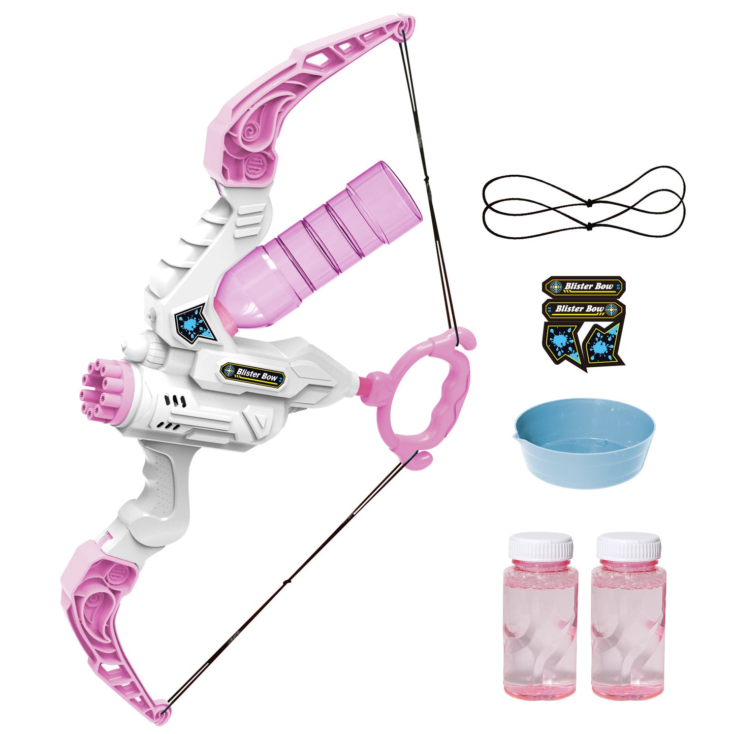 2 In 1 Bubble Gun Electric Bow And Arrow Automatic Bubble Blower Gifts Holidays dealsniper-net Pink