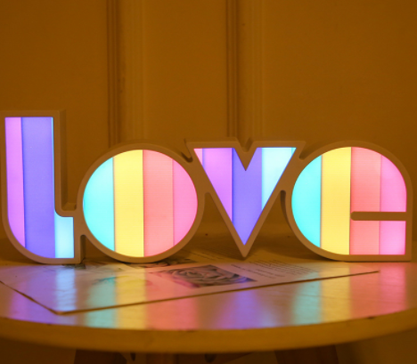 Valentines Day Decor LED LOVE Light Valentines Day Gift For Girlfriend