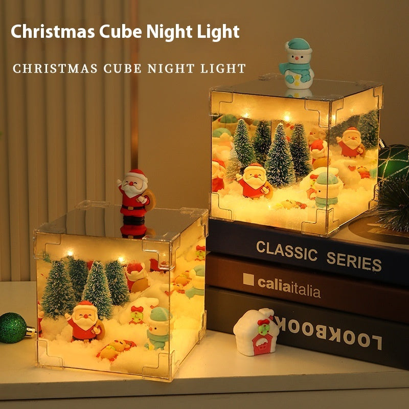 Christmas DIY Decorations Mirror And LED Cube Lamp