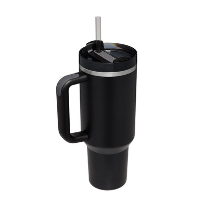 Valentines Day Gift Thermal Mug 40oz Straw Coffee Insulation Cup Holidays dealsniper-net Black 1200ML