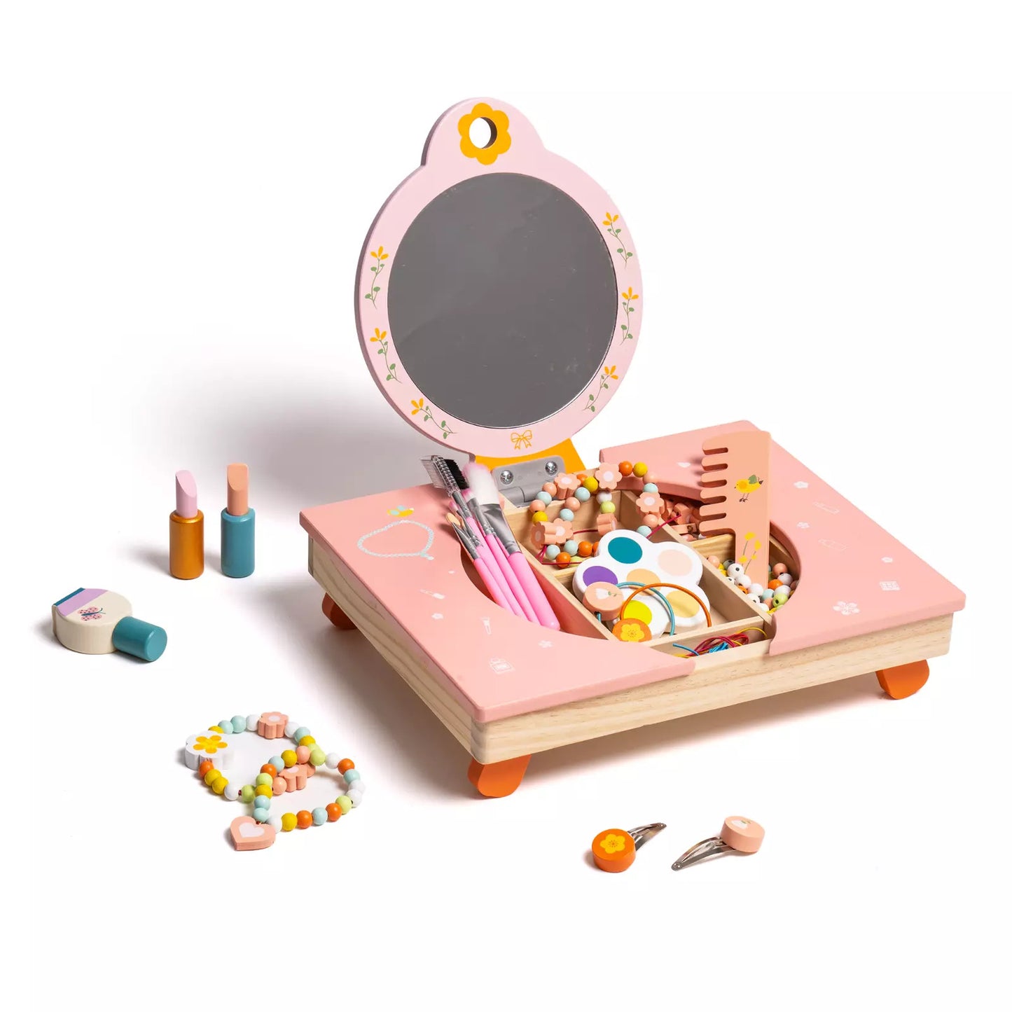 Wooden Cosmetic Makeup Preschool Toys Set