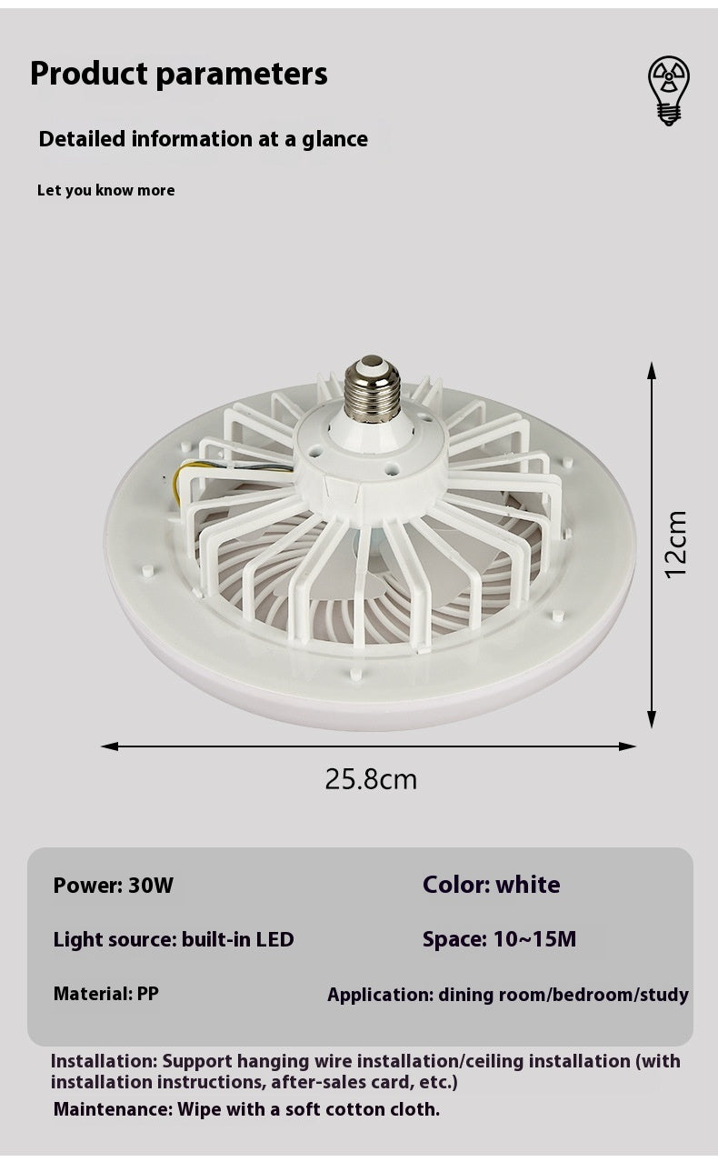 Screw Mouth Electrodeless Dimming Led Ceiling Ceiling Fan Lights House BlenderJuice.com CJ