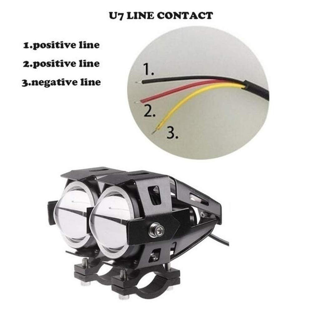 Motorcycle Headlight Cree U7 DRL Fog Lights Driving Running Light Vehicle dealsniper-net