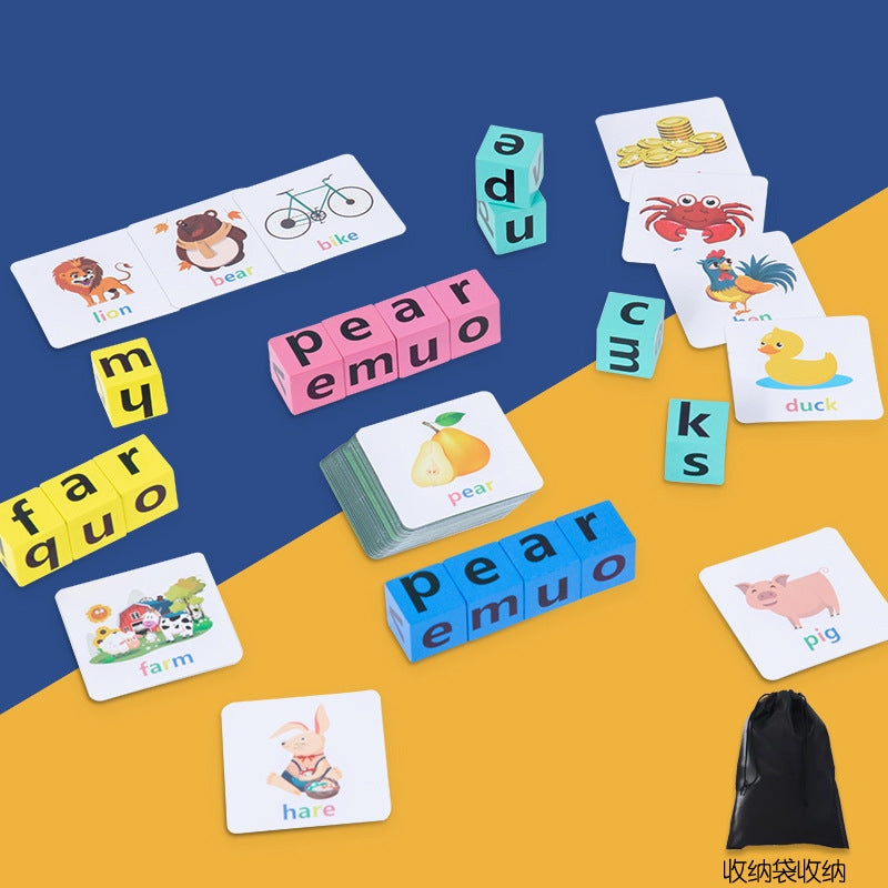 Children's Word Fight Building Blocks Interactive Desktop Game Kids DealSniper.net Package 4
