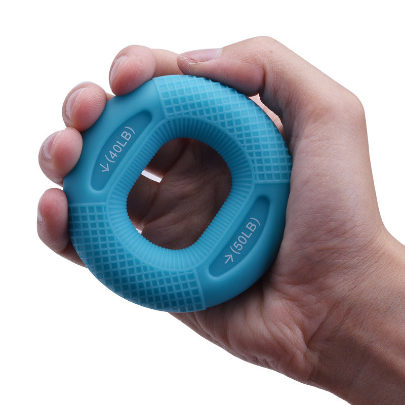 Silicone Adjustable Handle 20-80 Pounds Grip Ring Finger Forearm Trainer Sports Gym From House Blue