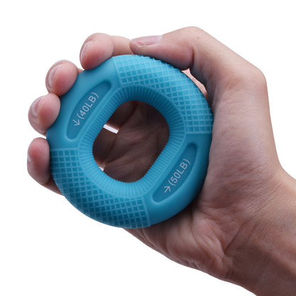 Silicone Adjustable Handle 20-80 Pounds Grip Ring Finger Forearm Trainer Sports Gym From House Blue