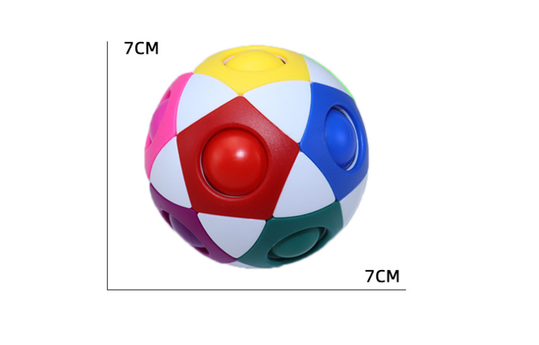 Decompression Soccer Rainbow Ball Magic Cube 12-hole Intellectual Toys Deals DealSniper.net