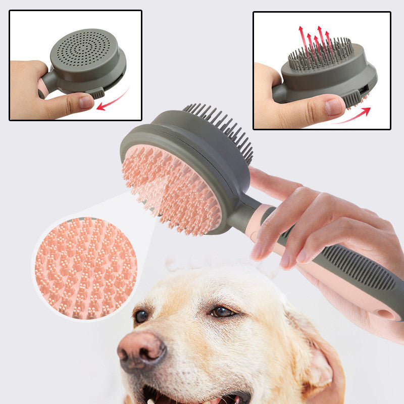 Pet Hair Removal Comb Cat Brush Self Cleaning Pets Gym From House