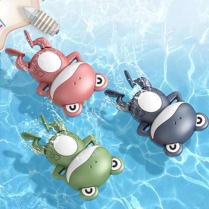 Little Frog Bath Toy, Baby Bathroom, Wind-Up Wind-Up Floating Toy Kids Gym From House D set 3PCS