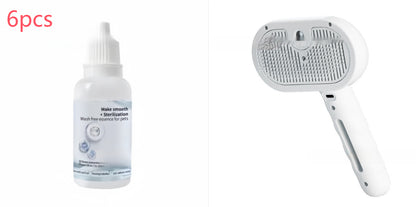 Pets Spray Hair Comb Pet Hair Remover Cleaning Brush Pets Gym From House White2 set2