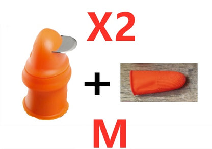 Silicone Thumb Knife Finger Protector Gears Cutting Garden DealSniper.net Angle M 2PCS