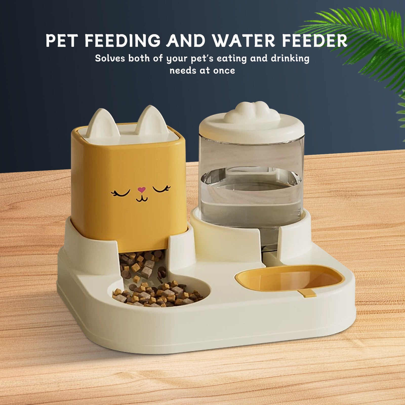 Super Cute Appearance Pet Feeding And Drinking Device Pets dealsniper-net Yellow