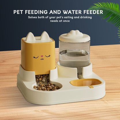 Super Cute Appearance Pet Feeding And Drinking Device Pets dealsniper-net Yellow