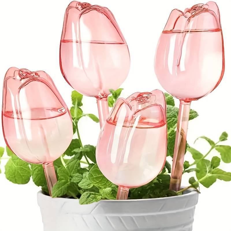 Pink Tulip Plant Watering Balls Suitable For Indoor And Outdoor Plants Garden Gym From House