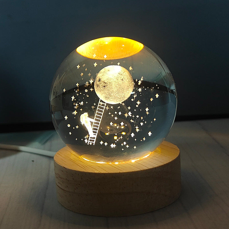Usb Plug-in Luminous Crystal Ball Night Light Home Decor Gym From House Climber Usb Plug In