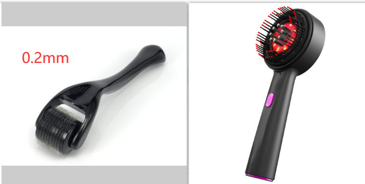 Electric Massage Comb Home Scalp Drain Comb Health DealSniper.net Grey black 0.2mmset