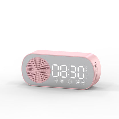 BT Music Alarm Clocks Mirror FM Radio LED Digital Clock 2 Alarm Home Decor dealsniper-net Z7 pink USB