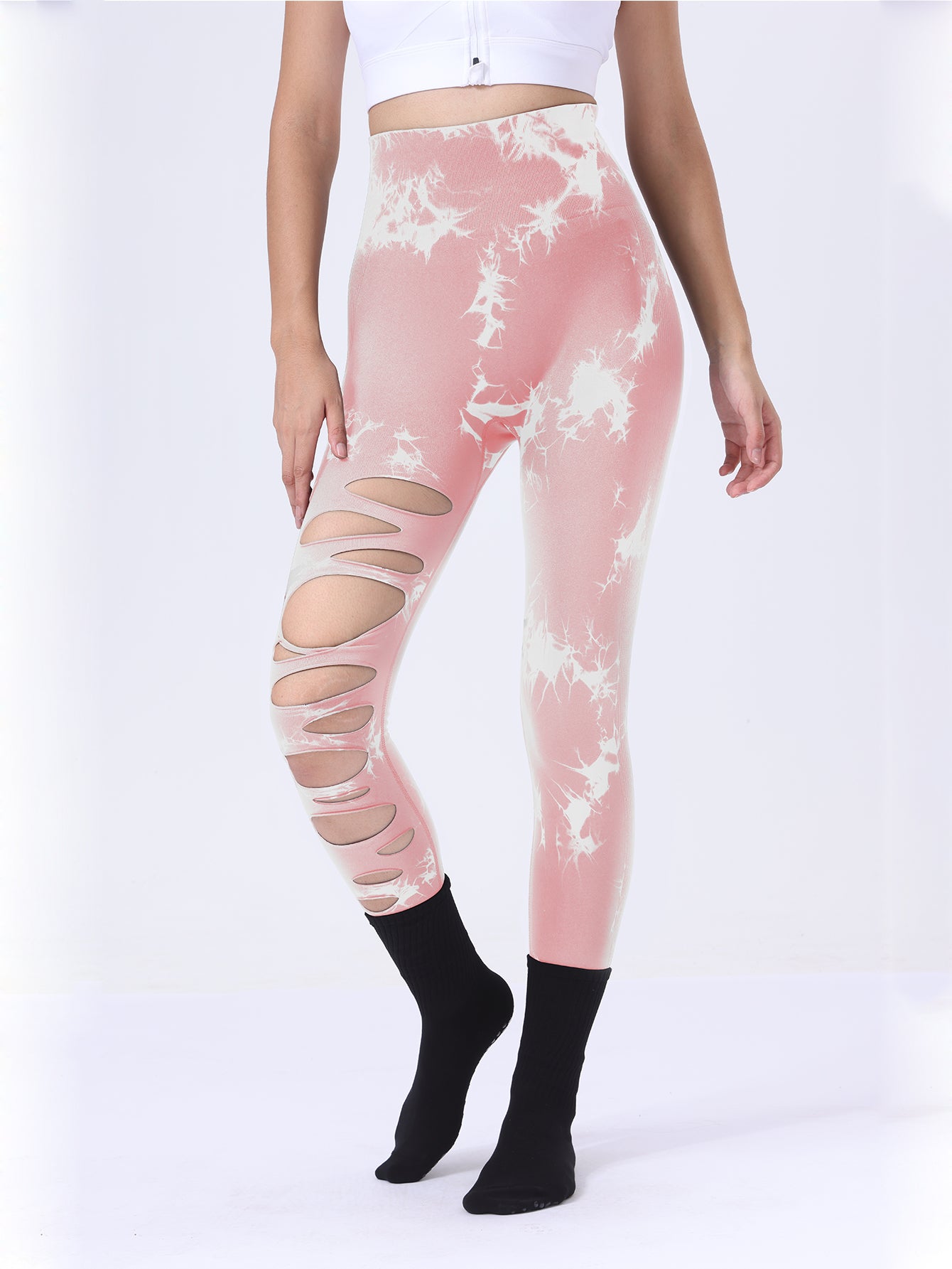 Butt Lifting Yoga Gym Athletic Pants, Hollow Out Tummy Control Women Gym From House