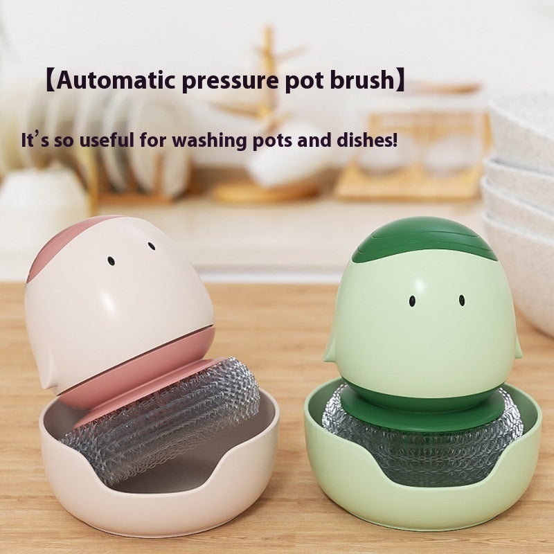Automatic Liquid Filling Dishwashing Brush Kitchen Dish Brush Kitchen DealSniper.net