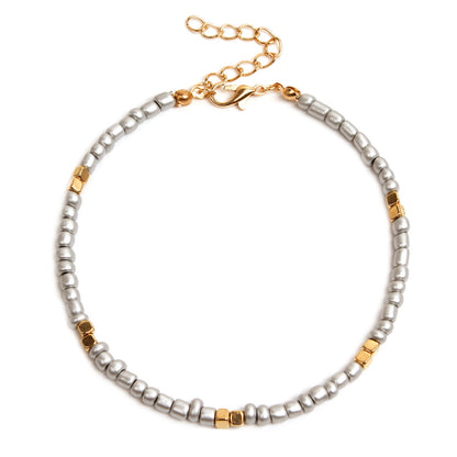 New Golden Rice Bead Beach Anklet Women Jewelry Gym From House Grey